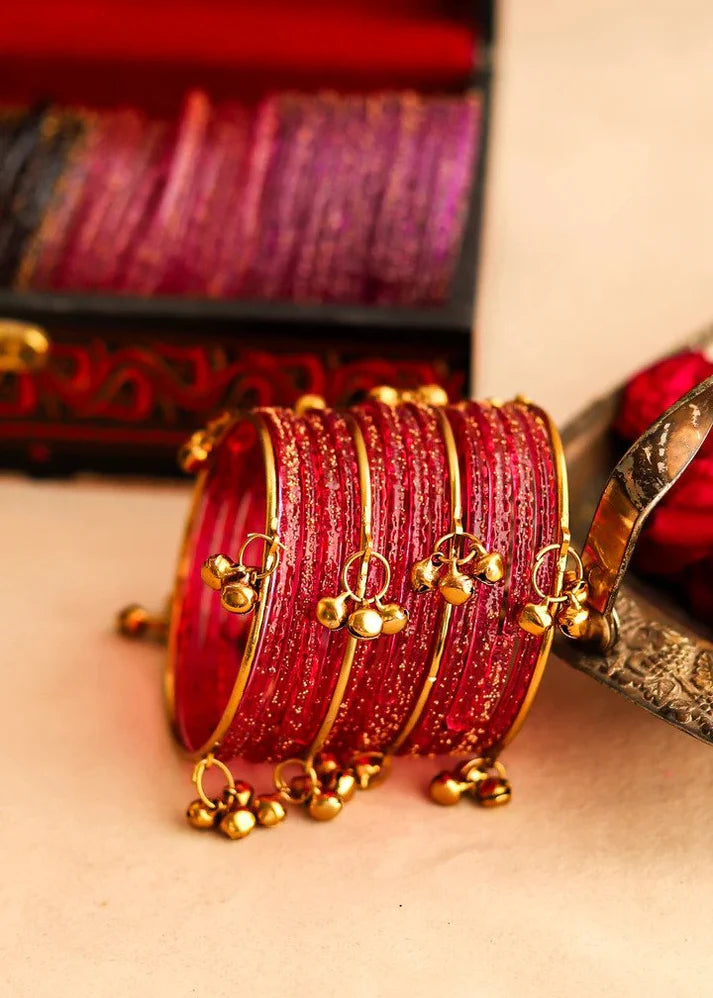 Raindrop Kashmiri Glass Bangles