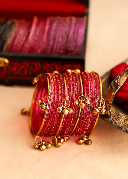 Raindrop Kashmiri Glass Bangles
