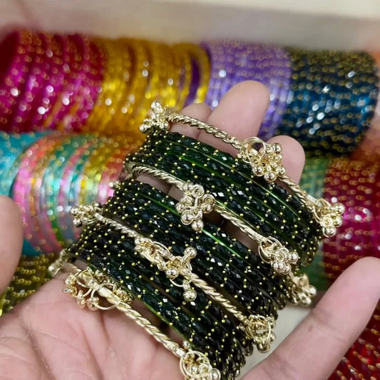 Raindrop Kashmiri Glass Bangles