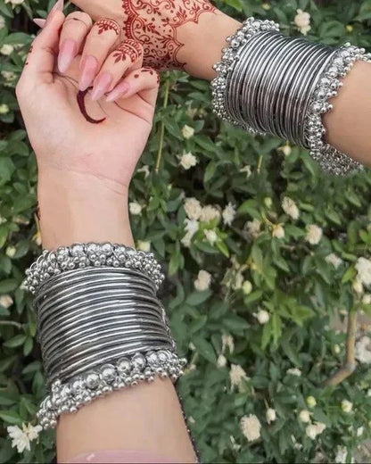 Luxury Gold & Silver Bangles Set